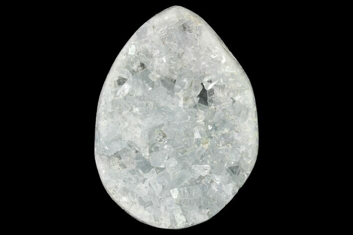 Crystal Filled Celestine (Celestite) Egg Geode - Madagascar #140285